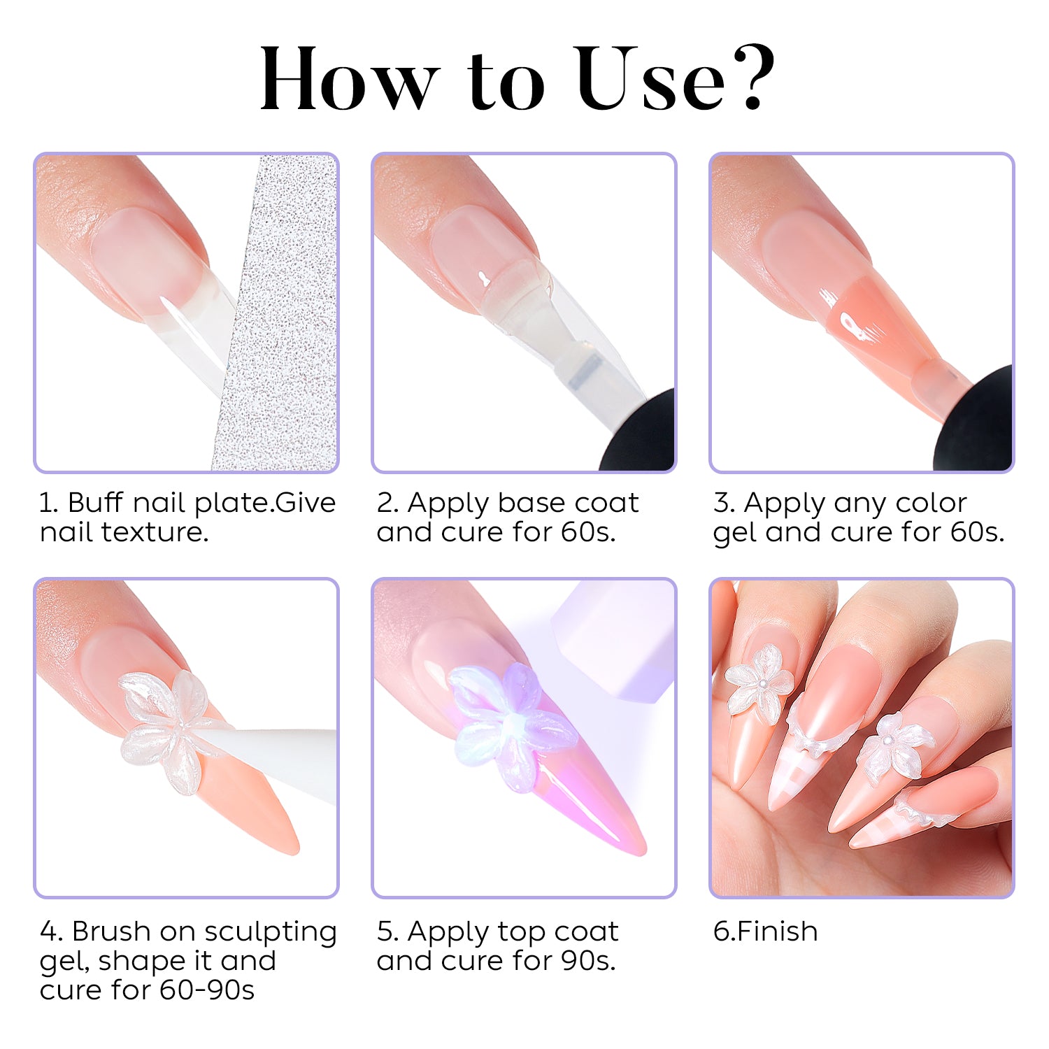 How to use the 3D sculpting gel for nails