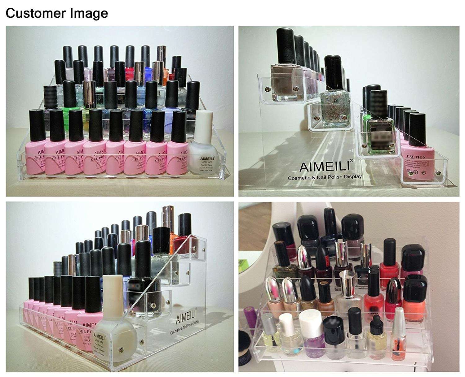 Acrylic Nail Dip Powder Organizer Storage Display Racks for Salon  Professionals and Home Nail Manicure 