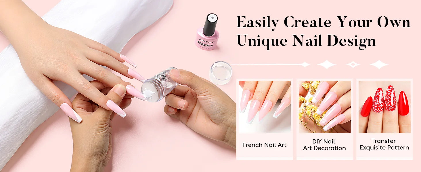 easily create your own unique nail design with nail stamper