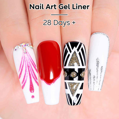 AIMEILI 6 Colors Nail Art Liner Gel Set