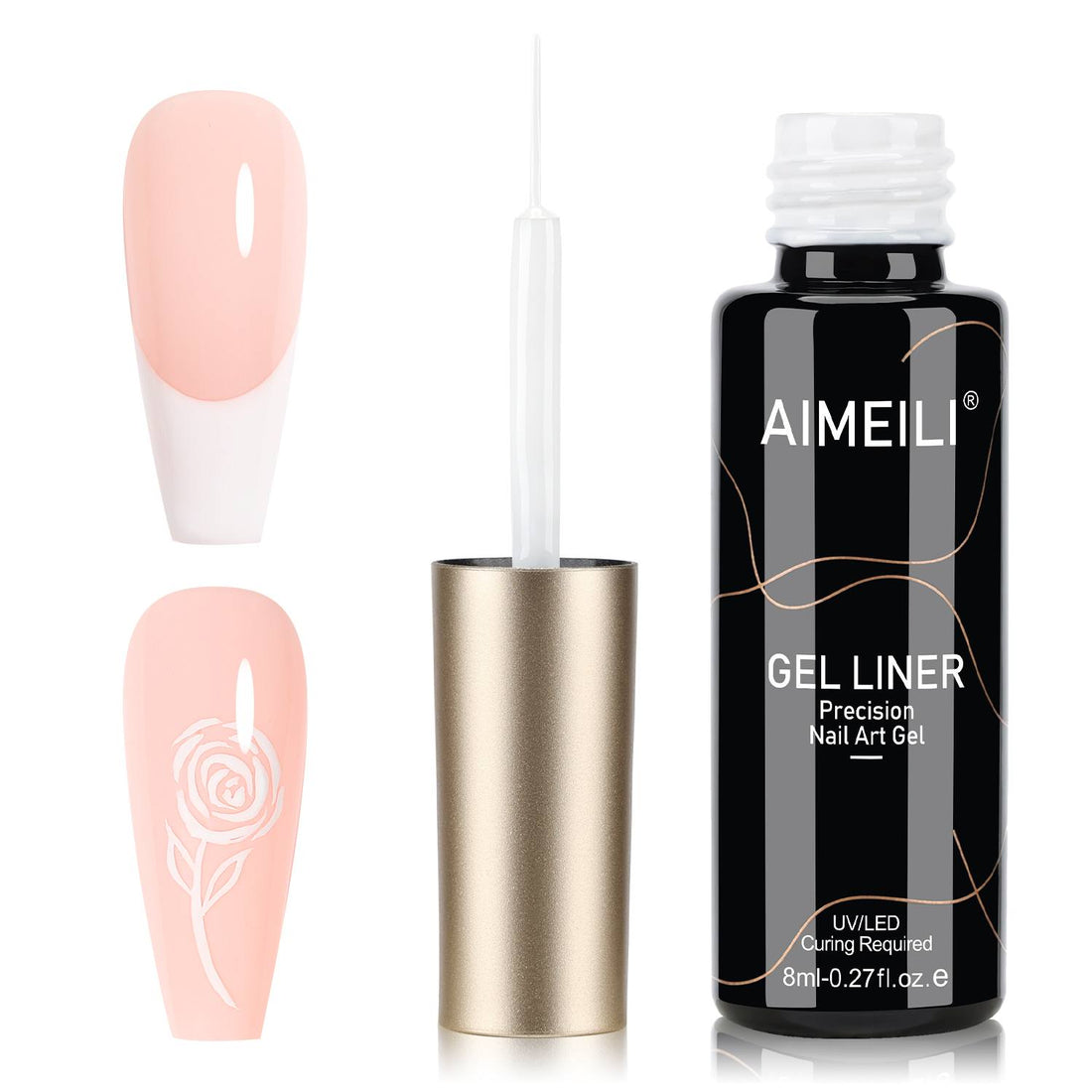 AIMEILI White Nail Art Liner Gel