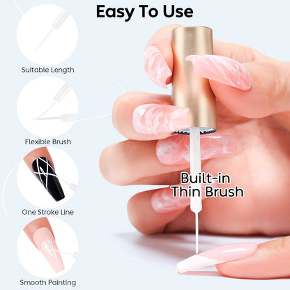 AIMEILI White Nail Art Liner Gel