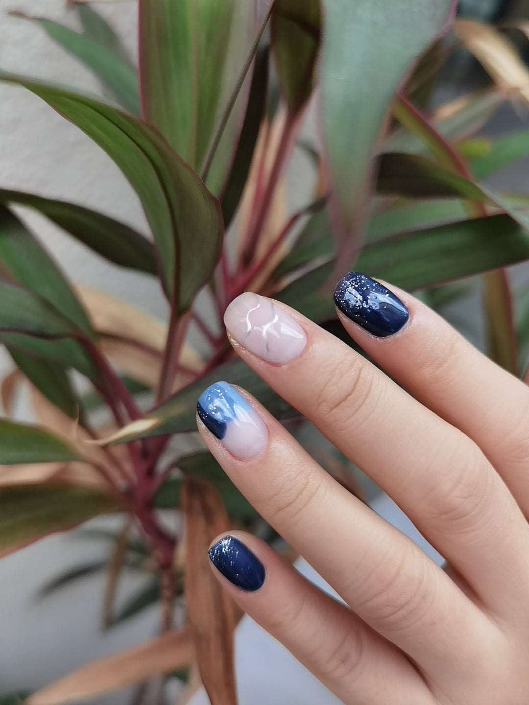 blue nail designs 