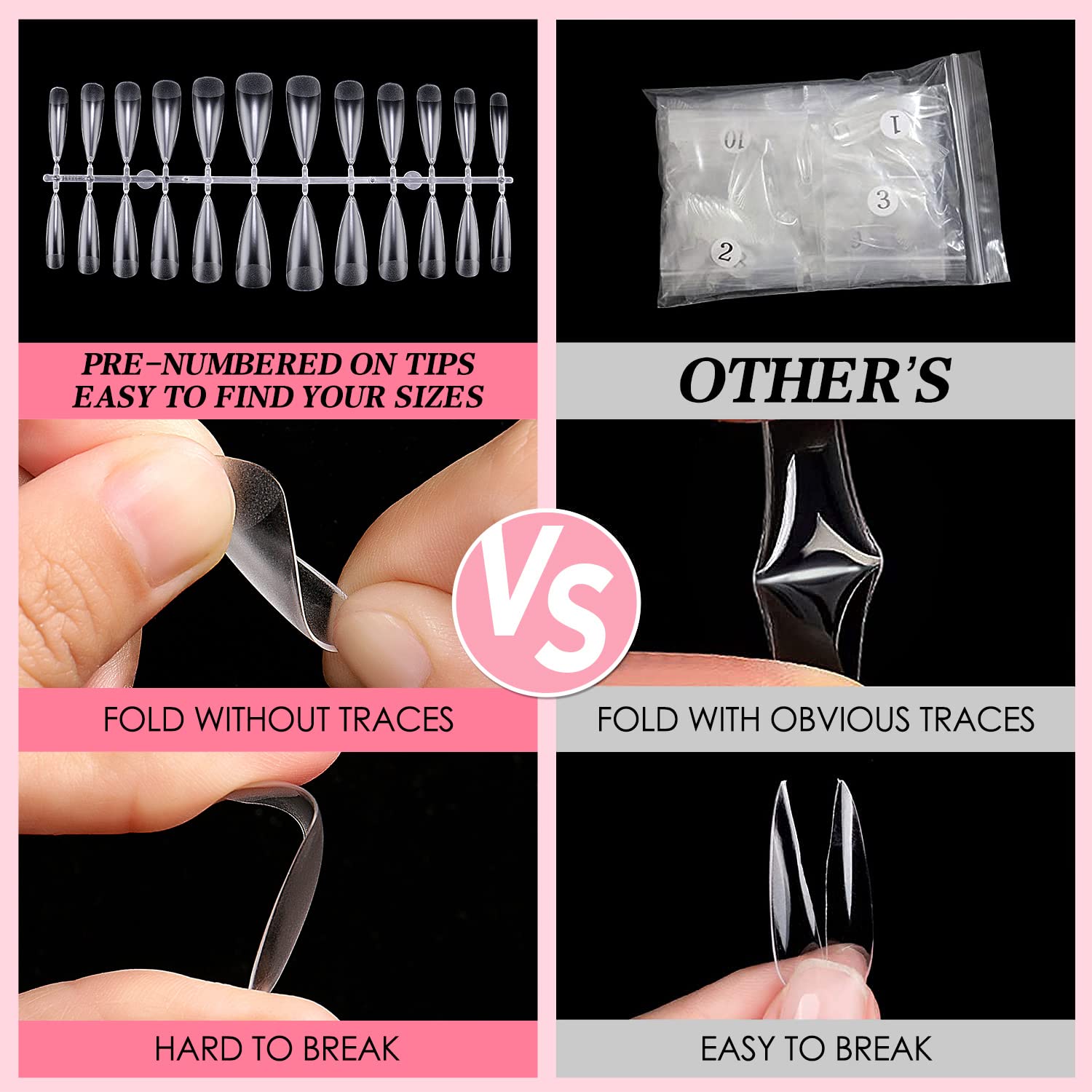 Full Cover almond Nail Tips 