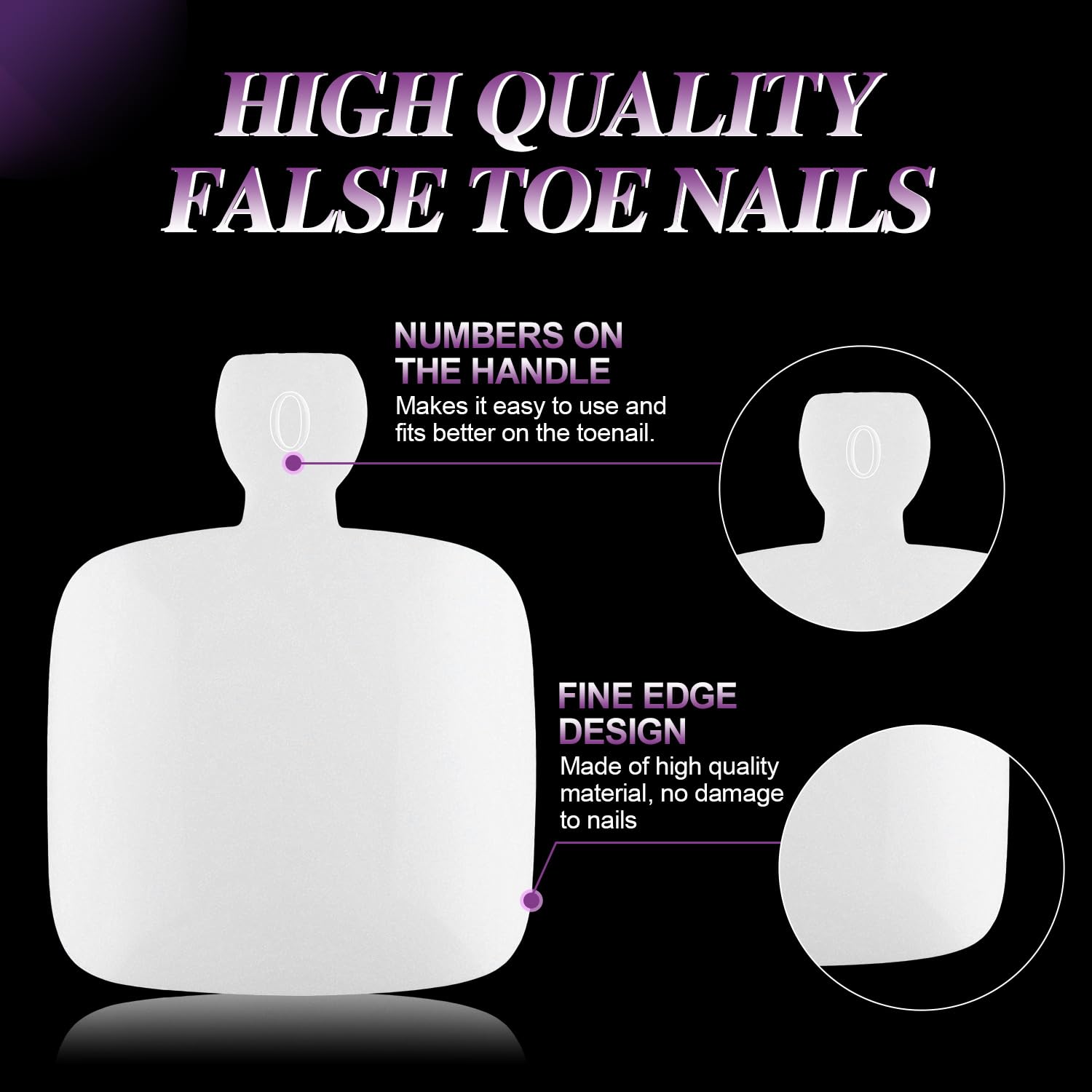 toe nail tips white