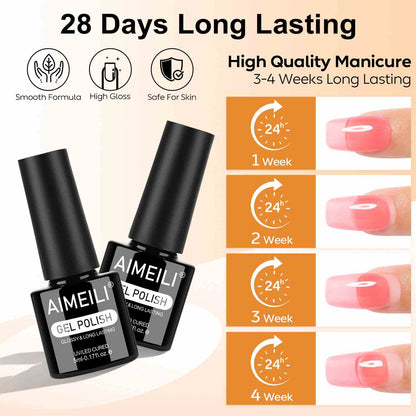 long lasting gel Jelly gel polish set