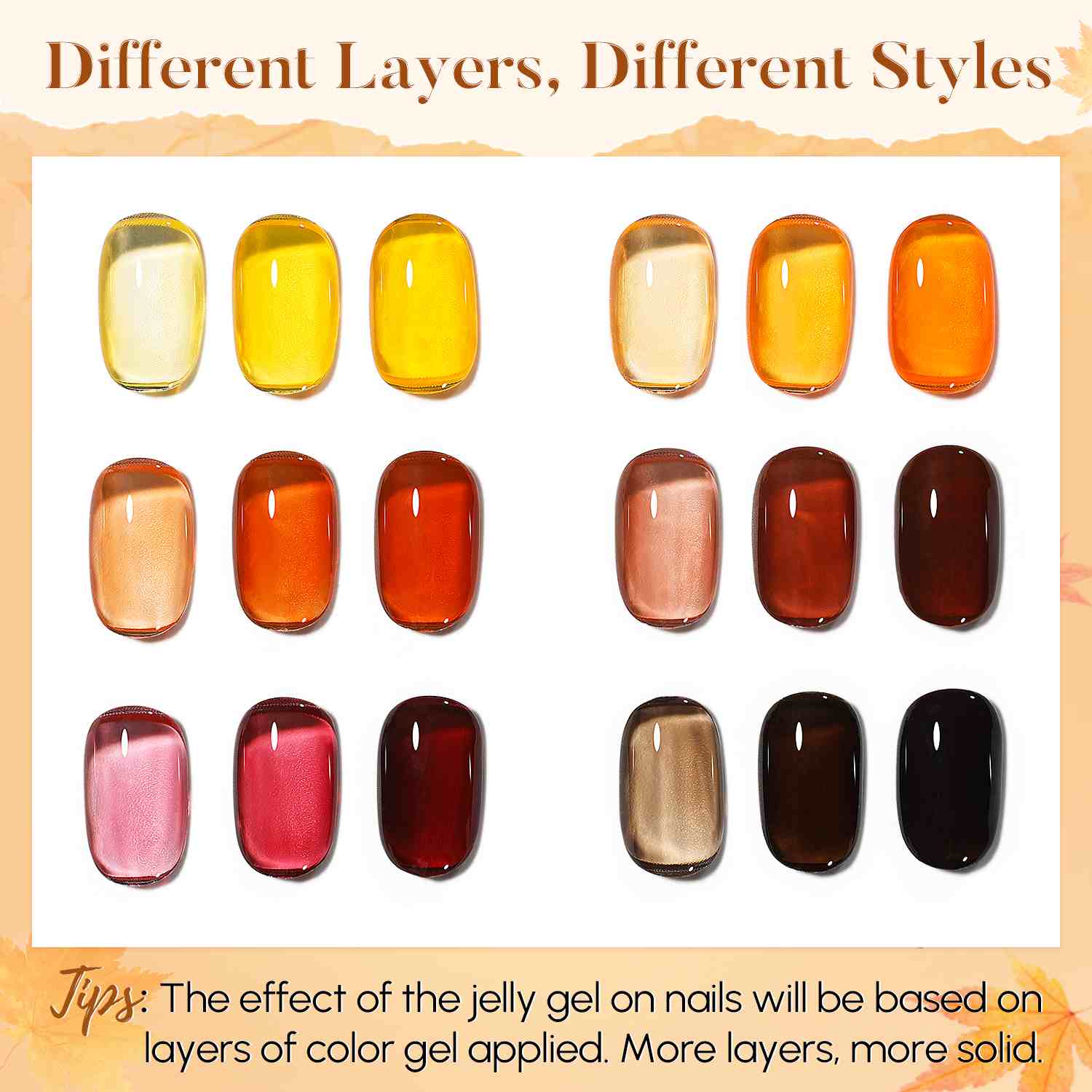 gel jelly polish​ color shades
