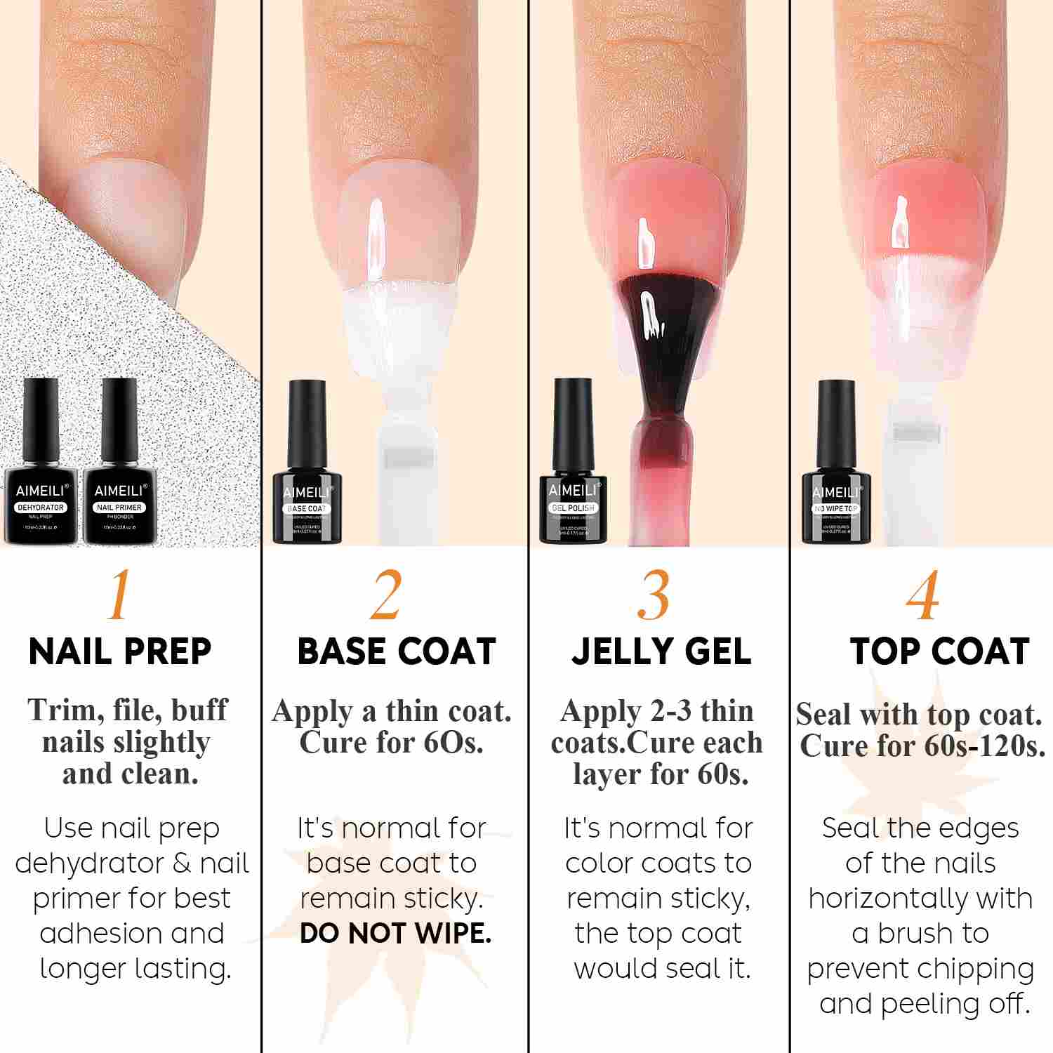 how to apply jelly gel nail polish