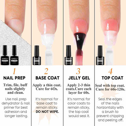 how to apply jelly gel nail polish