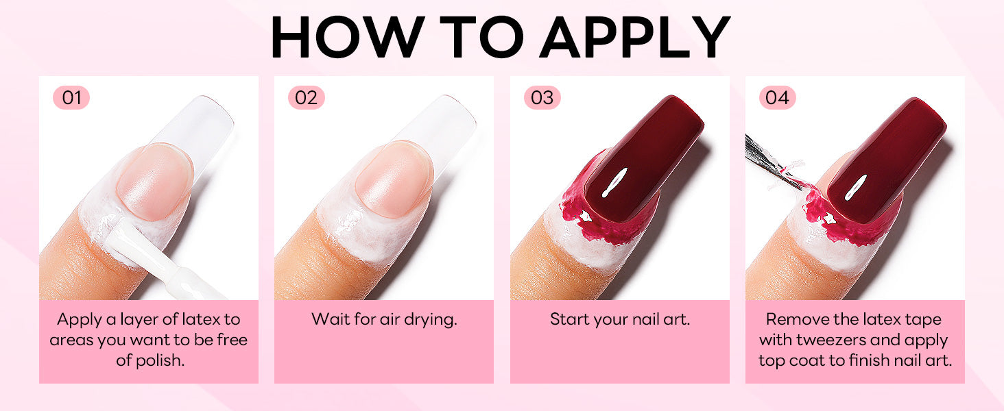 How to apply the latex tape for nails
