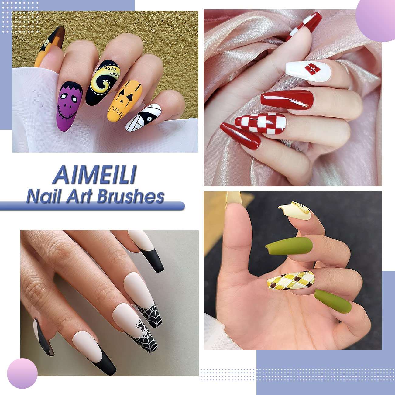 Set Pennelli Nail Art Strumenti Design Nail Art Pennello Gel