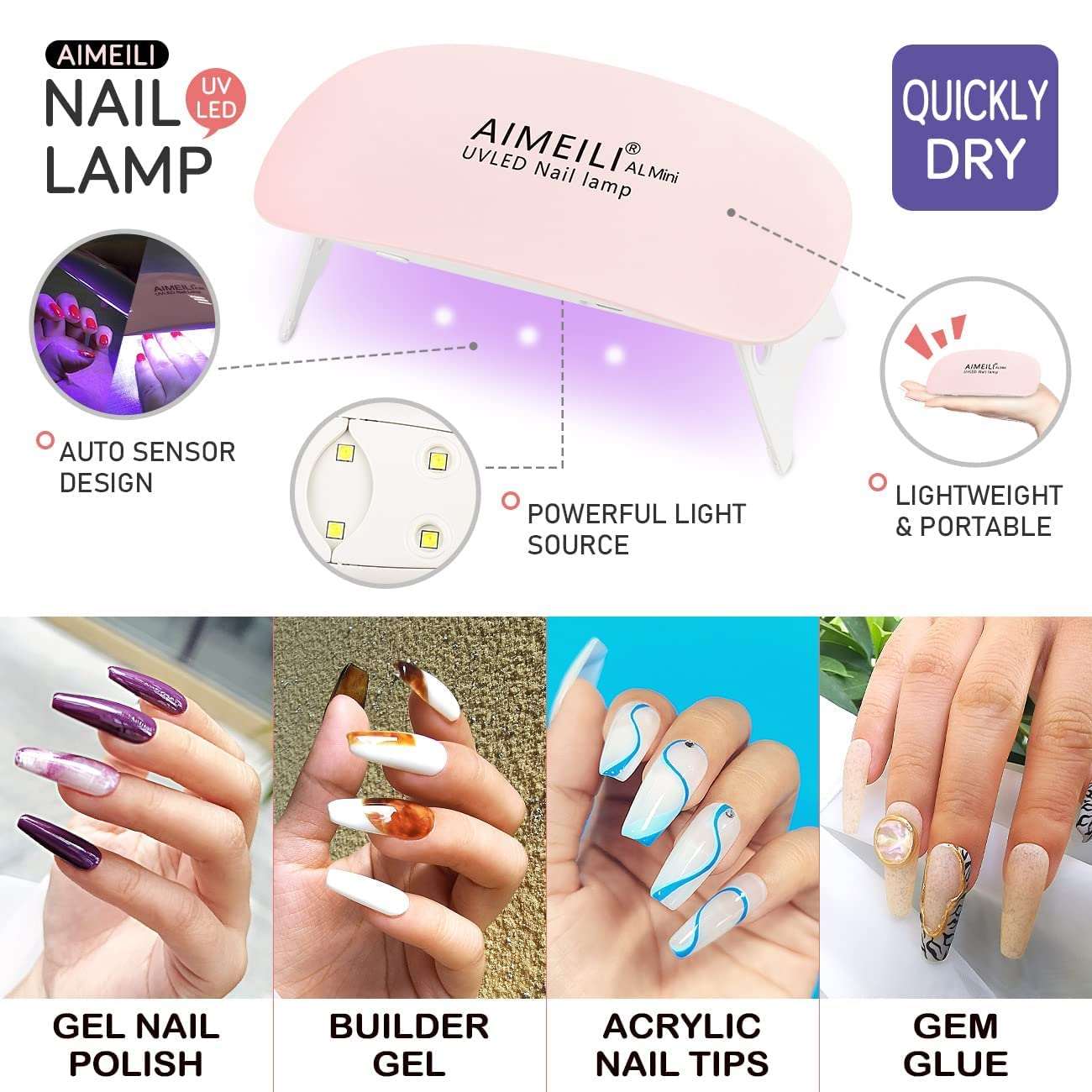 Gel Nail Polish Kit with UV Light