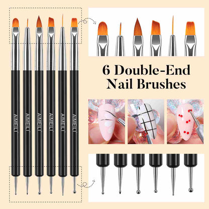 AIMEILI 6-Piece Nail Dotting Tools Set NRBR4