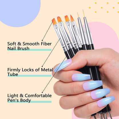 AIMEILI 6-Piece Nail Dotting Tools Set NRBR4