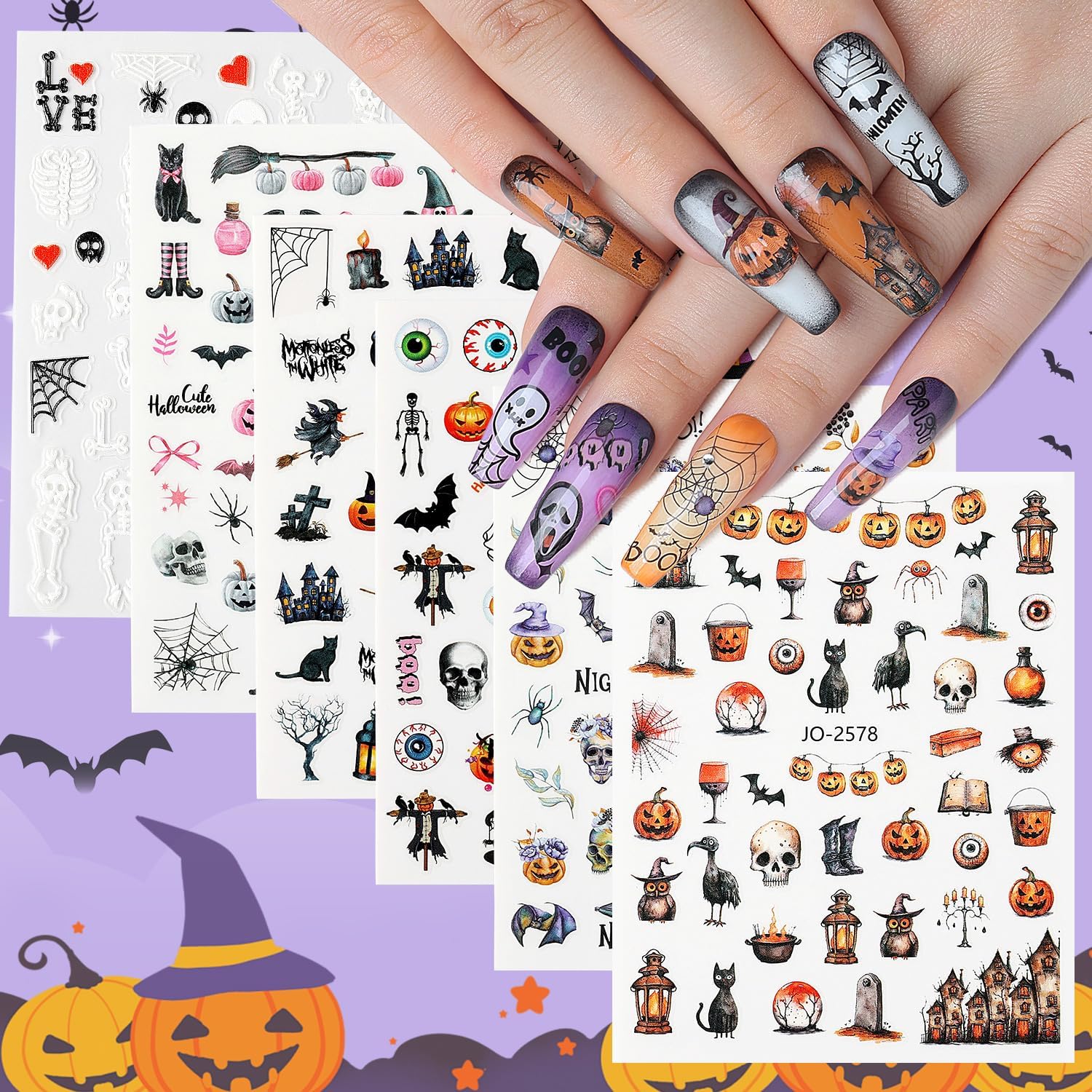 halloween fingernail decals