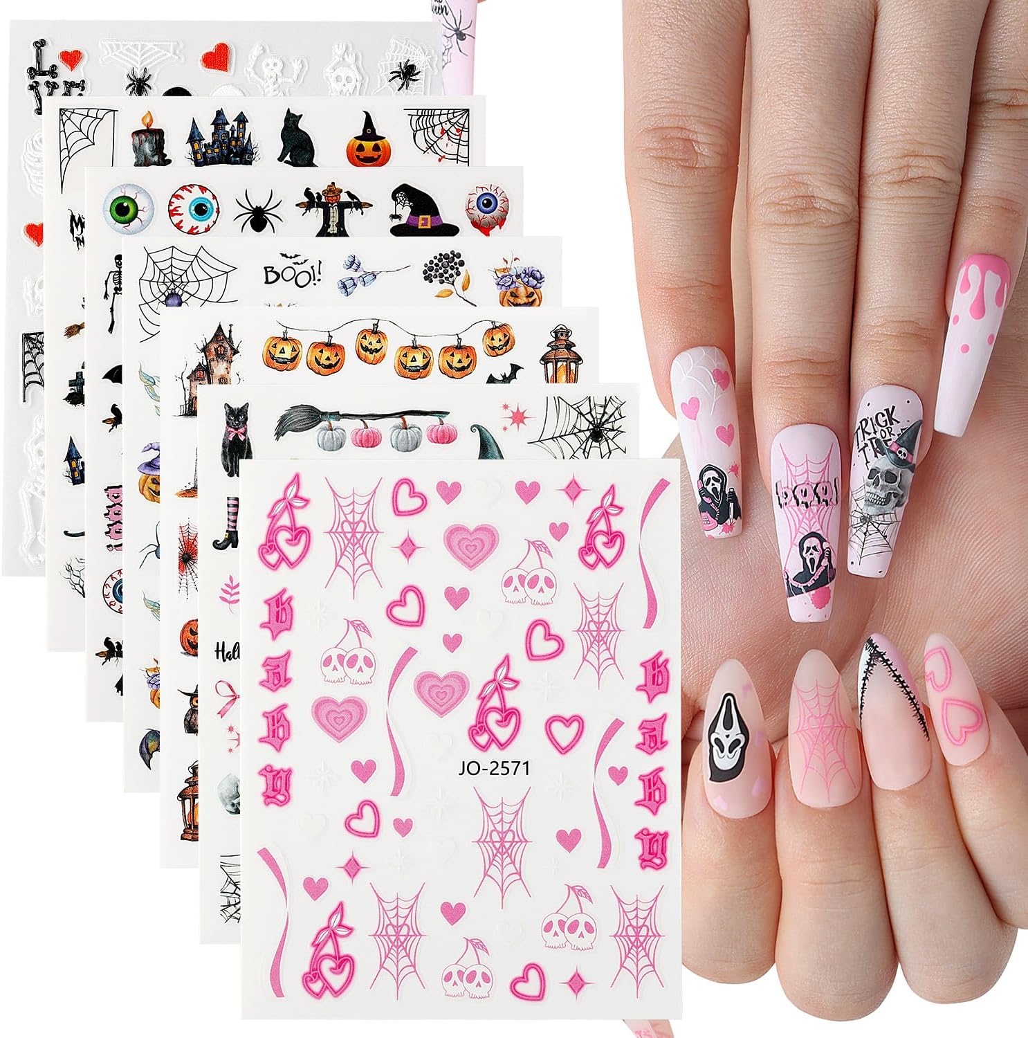 ghost nail stickers