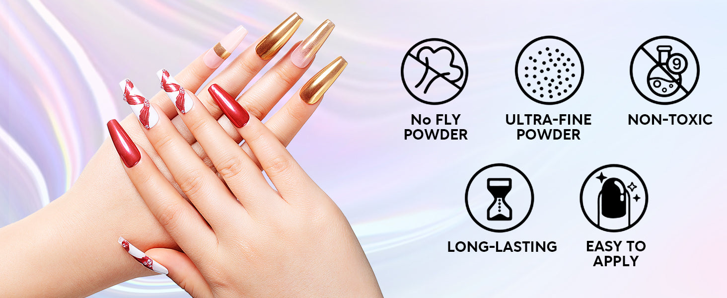nail powder chrome
