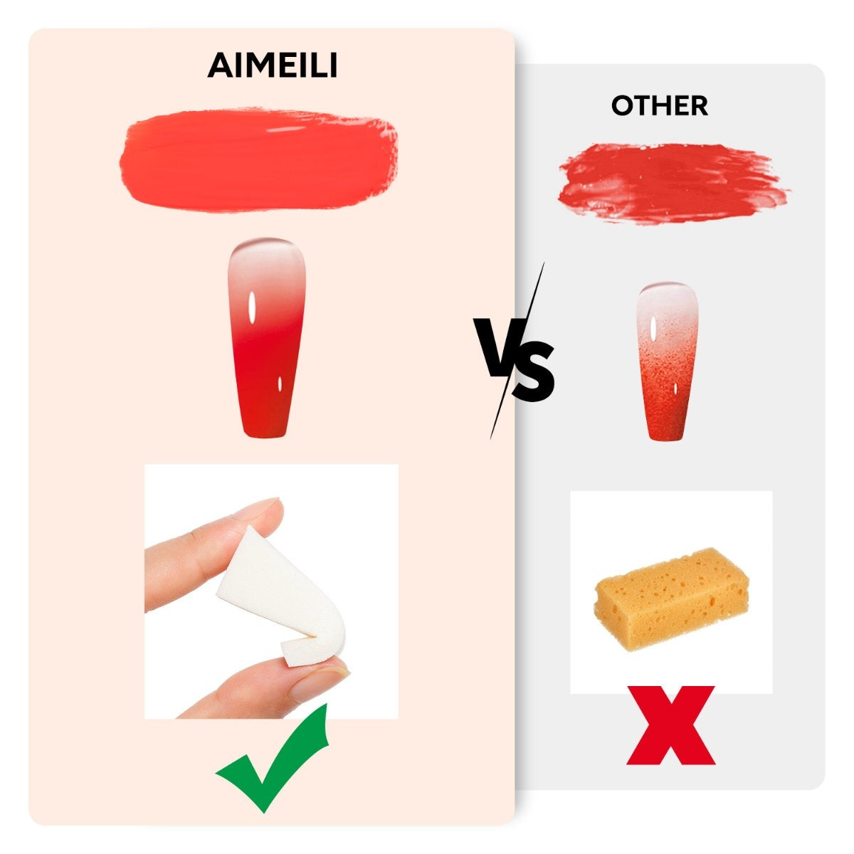 Aimeili UV pat ombre gel VS other