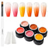 orange yellow ombre gel nails colors