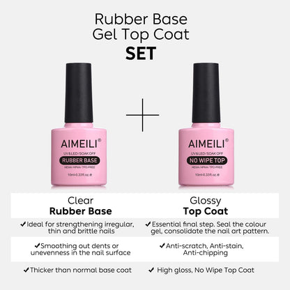 Best Rubberbase gel top coat set