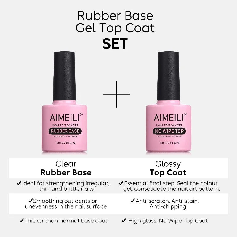 Best Rubberbase gel top coat set