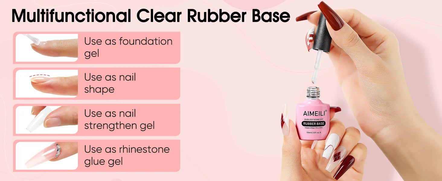 Multifunctional clear rubber base
