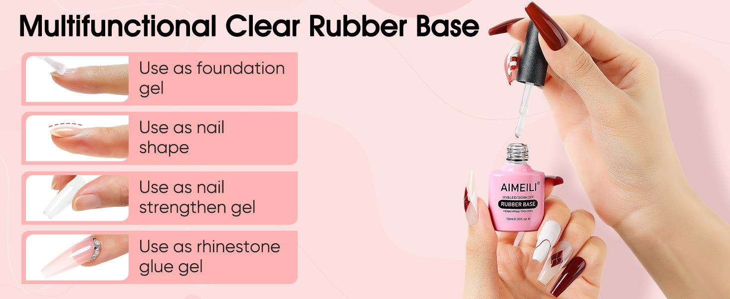 Multifunctional clear rubber base