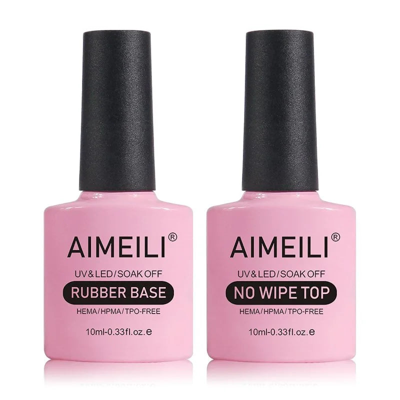 aimeili rubber base and no wipe top coat