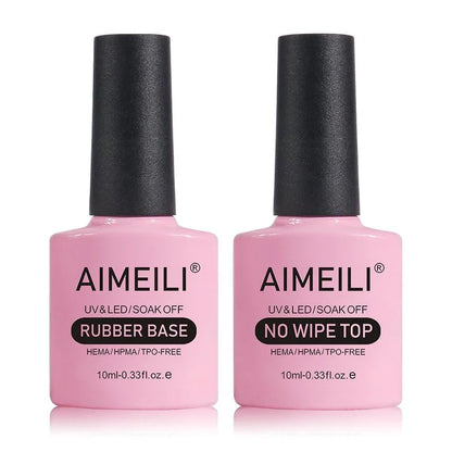 aimeili rubber base and no wipe top coat