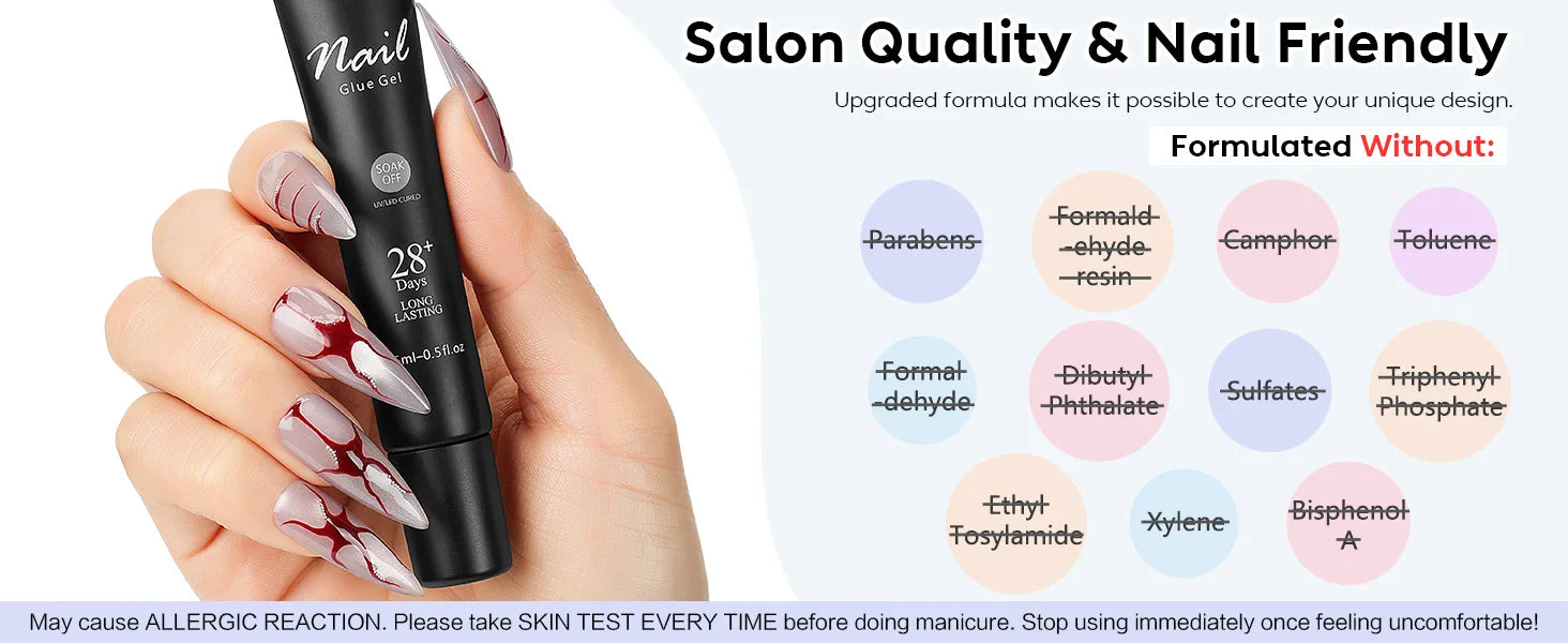 nail friendy and salon quality nail glue gel