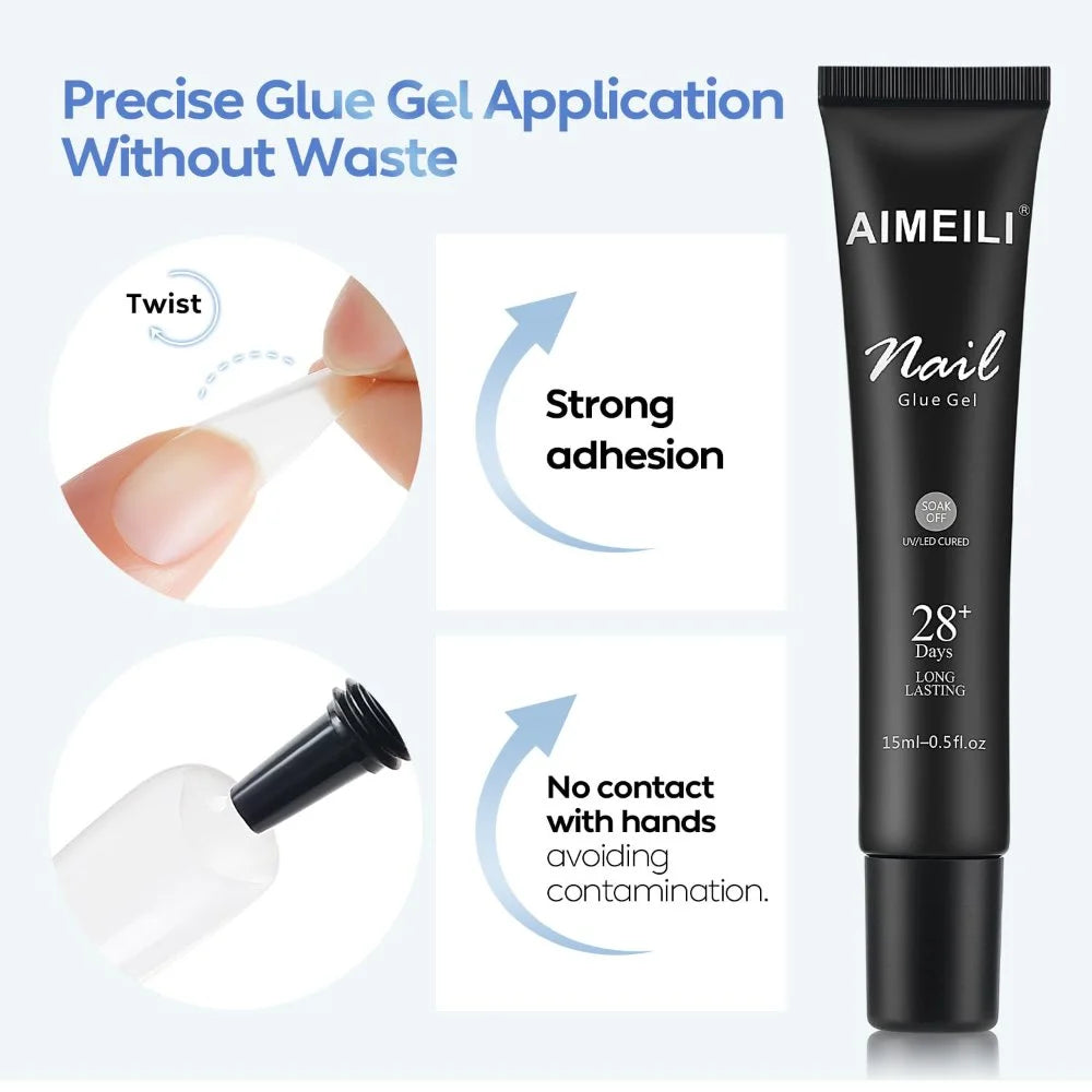 strong adhesion aimeili nail glue gel