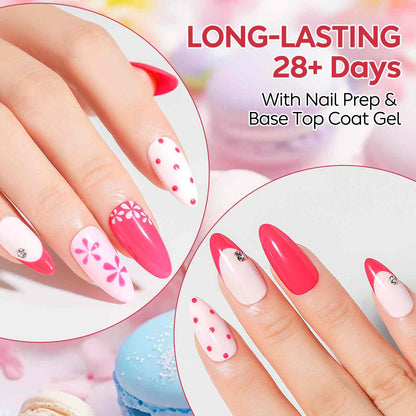 AIMEILI Nude Pink Gel Nail Polish Set – 12 Sheer Milky Nude Shades(5ML) – Kit 32