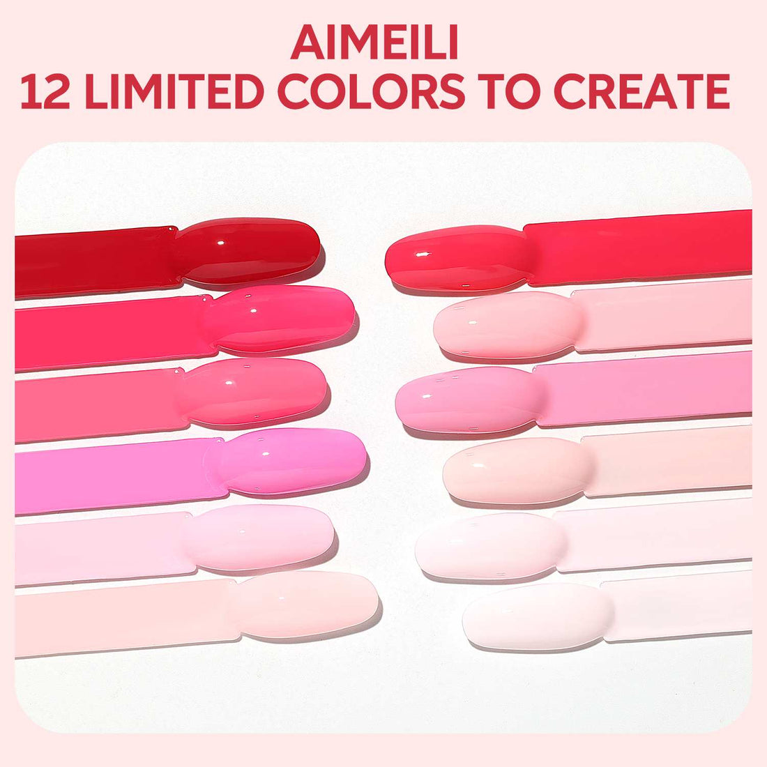 AIMEILI Gel Nail Polish Set – 12 Colors, 5ml | Nude Pink Gel | SET12-32_5ML