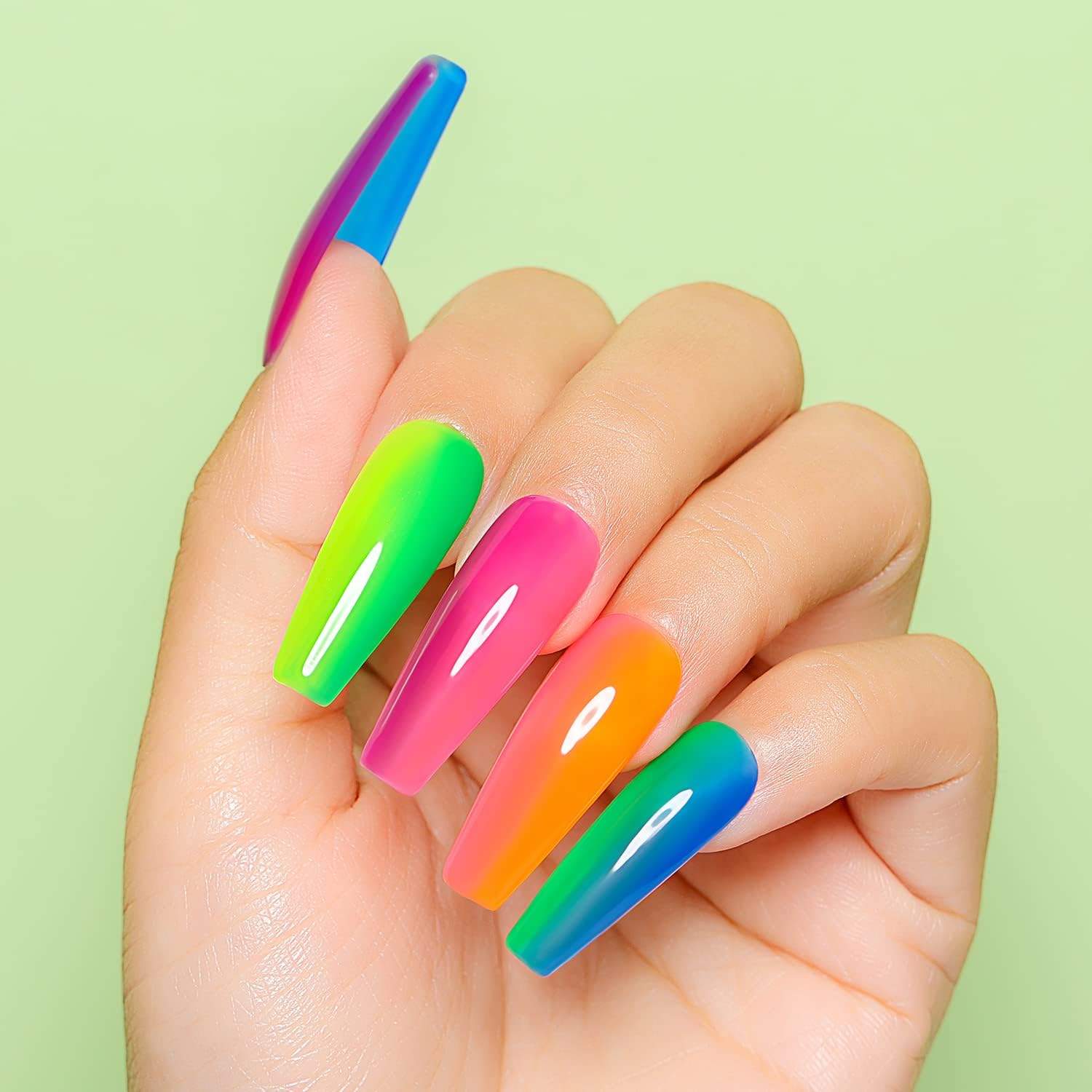 AIMEILI Gel Nail Polish Set – 12 Colours, 8ml | Summer Neon Collection | Set12-23_8ml