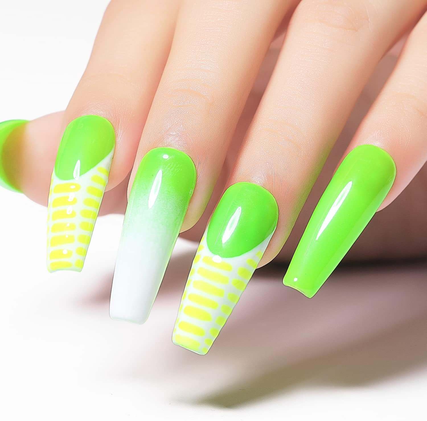 AIMEILI Gel Nail Polish Set – 12 Colours, 8ml | Summer Neon – Festival Nails | Set12-24_8ml