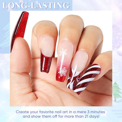 Long lasting glitter red gel polish for nails