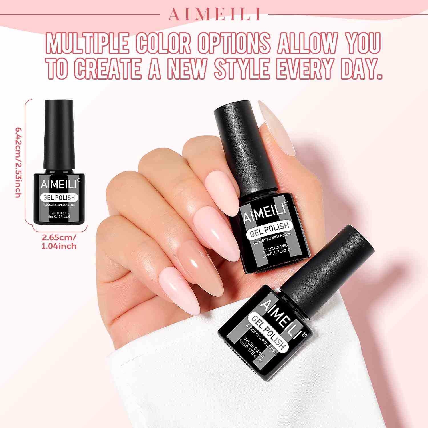 AIMEILI Gel Nail Polish Set – 12 Colors, 5ml | Jelly &amp; Sheer Nude Gel| Set12-31_5ml