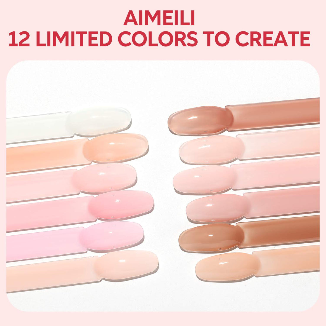 AIMEILI Gel Nail Polish Set – 12 Colors, 5ml |Neutral &amp; Nude Shades| Set12-29_5ml