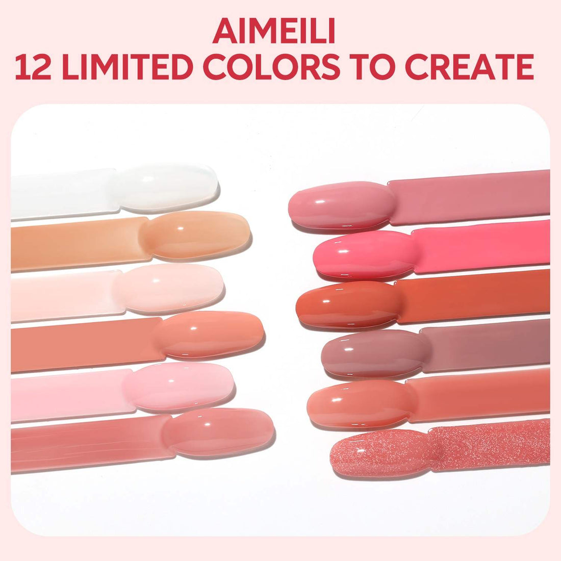AIMEILI Gel Nail Polish Set – 12 Colors, 5ml | Vegan &amp; Cruelty-Free Gel |Set12-30_5ml