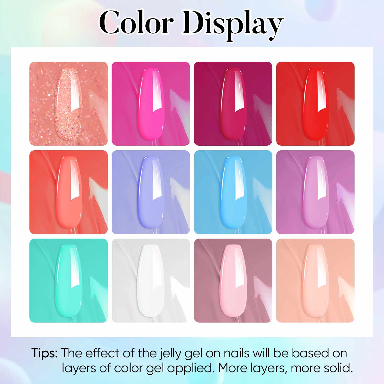 AIMEILI Summer Bright Gel Nail Polish Set 12pcs – HEMA Free Vegan | SET12-33_5ML