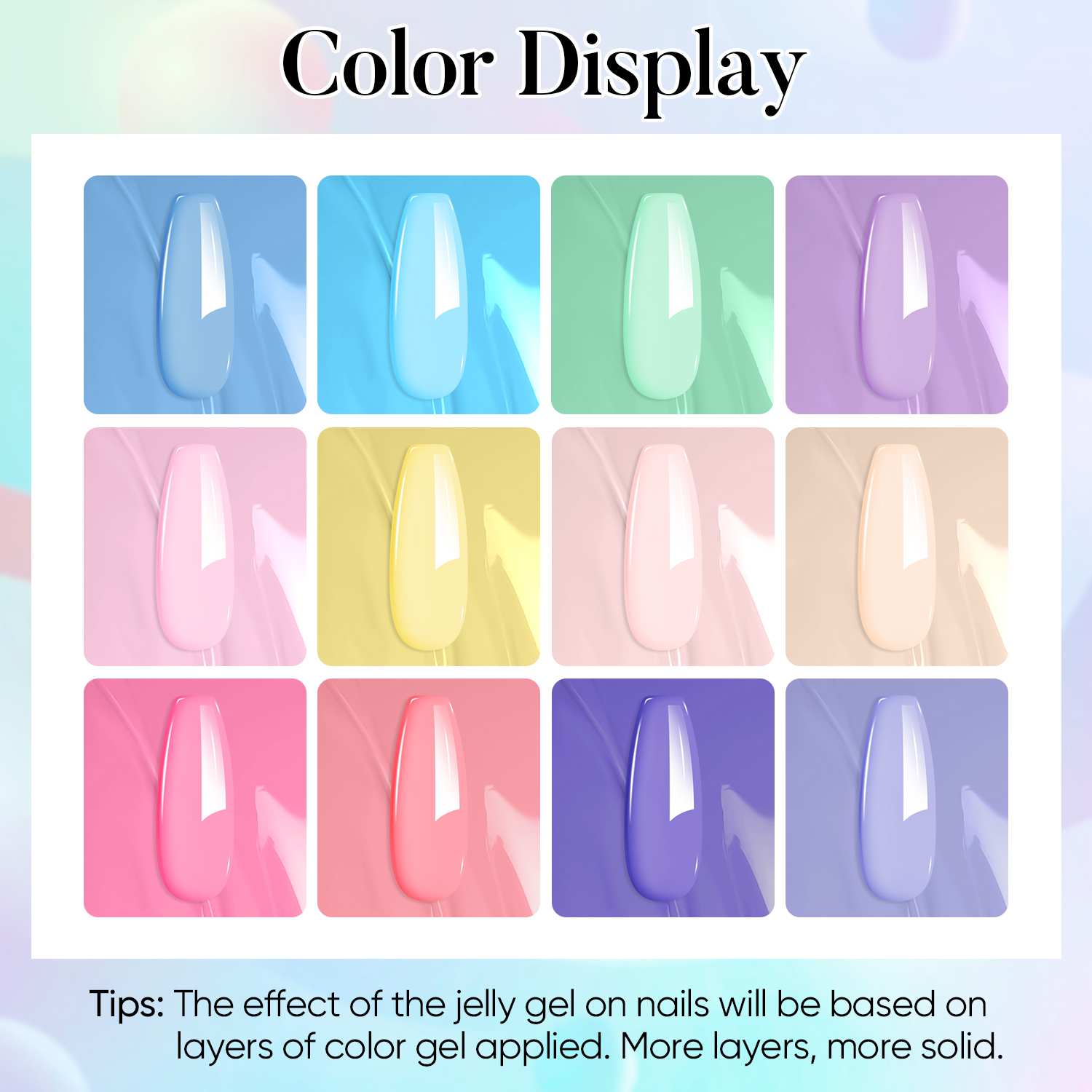 AIMEILI Pastel Gel Nail Polish Set 6pcs – HEMA Free Vegan | SE12-36_5ML