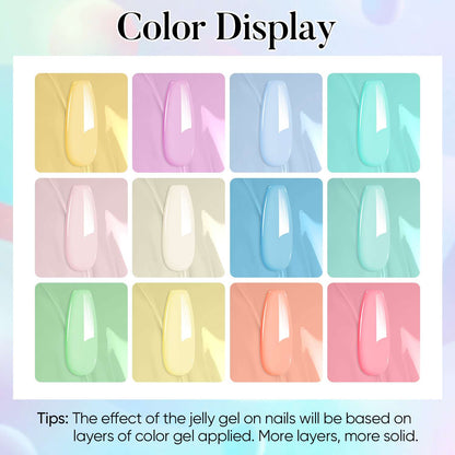 AIMEILI Pastel-Natural Gel Nail Polish Set 12pcs – HEMA Free Vegan | SET12-37_5ML