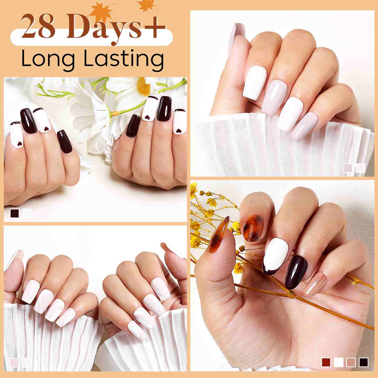 AIMEILI Neutral Grey Pink Gel Polish Set 39 – 12 Colors, Vegan &amp; Cruelty-Free