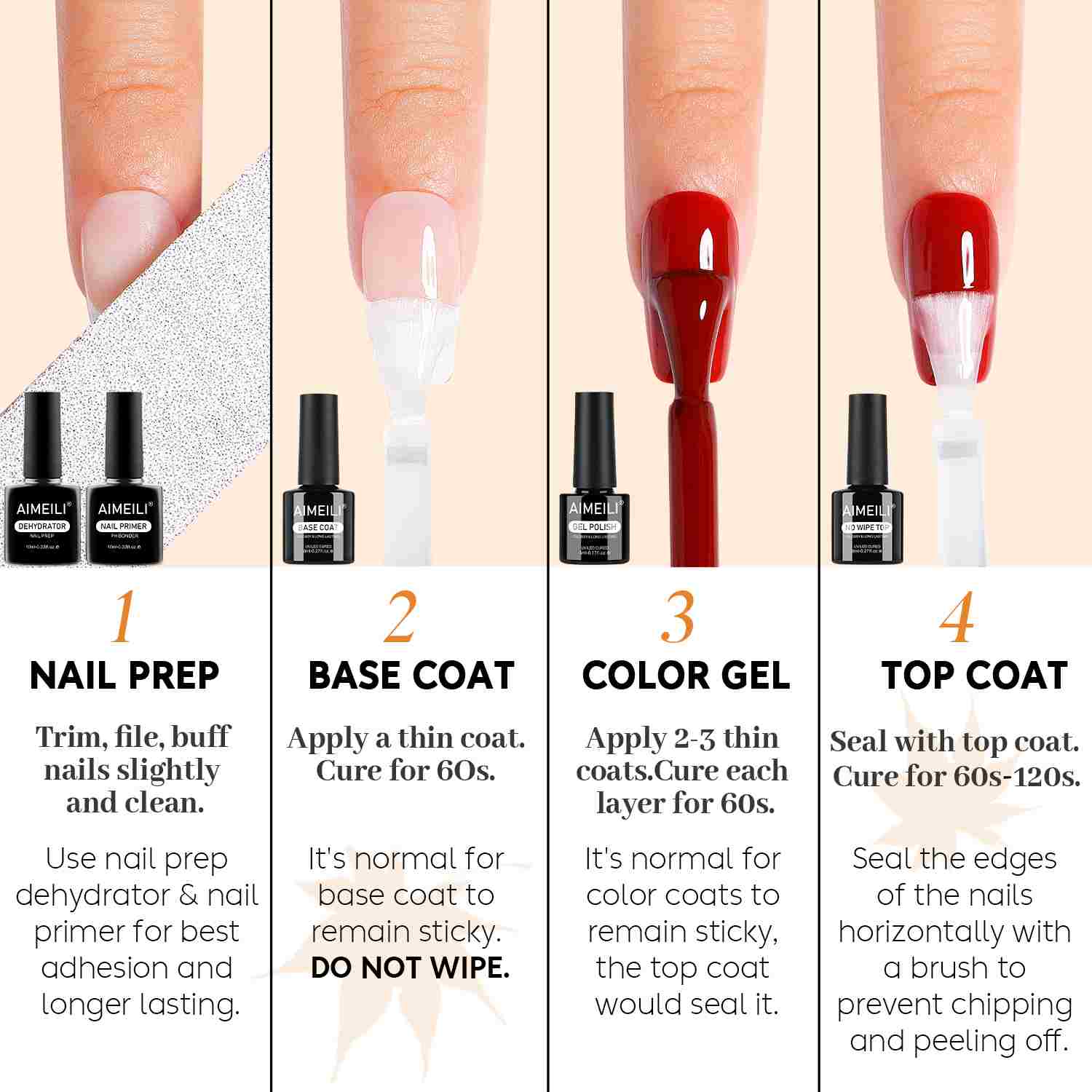 AIMEILI Neutral Grey Pink Gel Polish Set 39 – 12 Colors, Vegan &amp; Cruelty-Free
