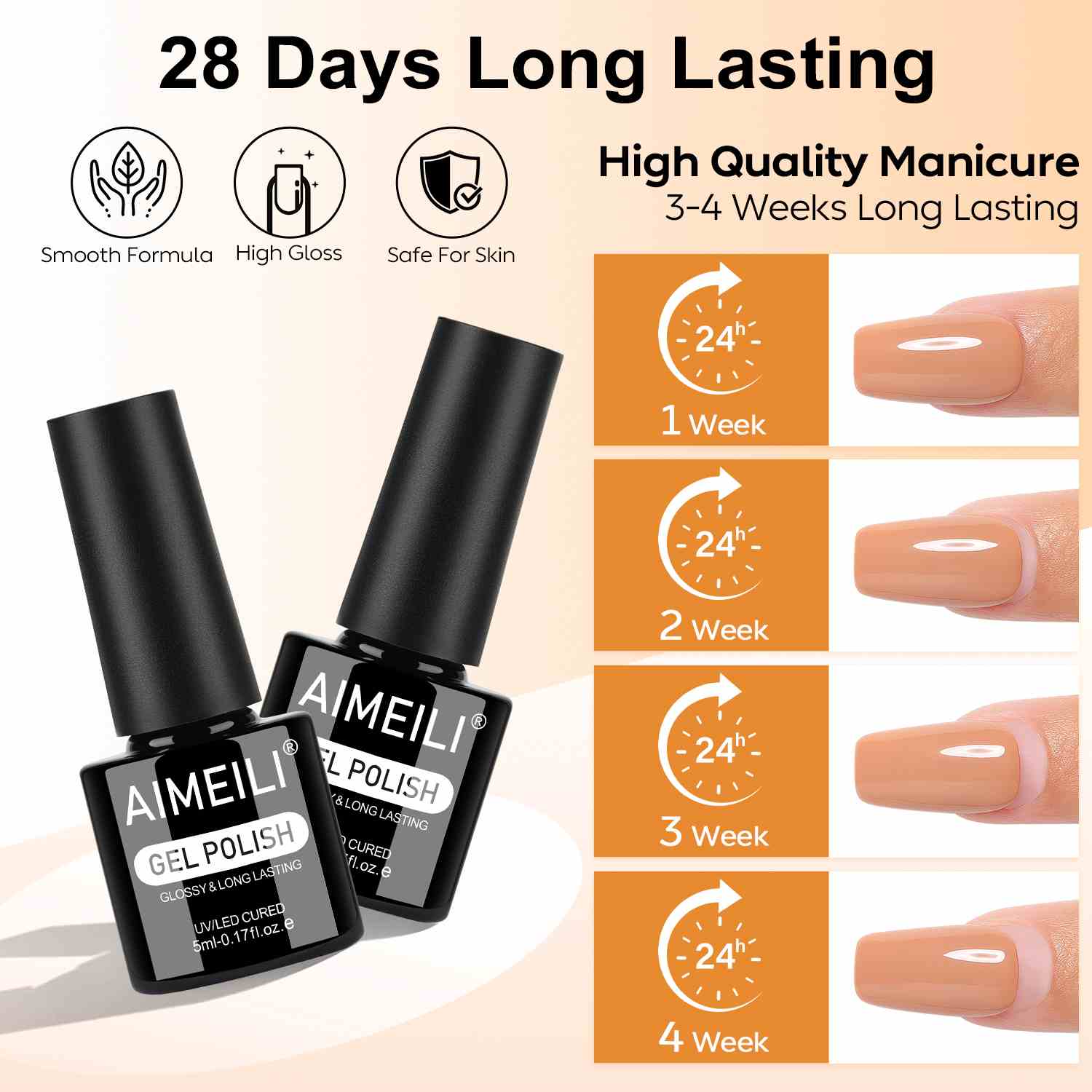 AIMEILI Boho Gel Polish Set 40 – 12 Earthy &amp; Glitter Shades, Vegan &amp; Cruelty-Free