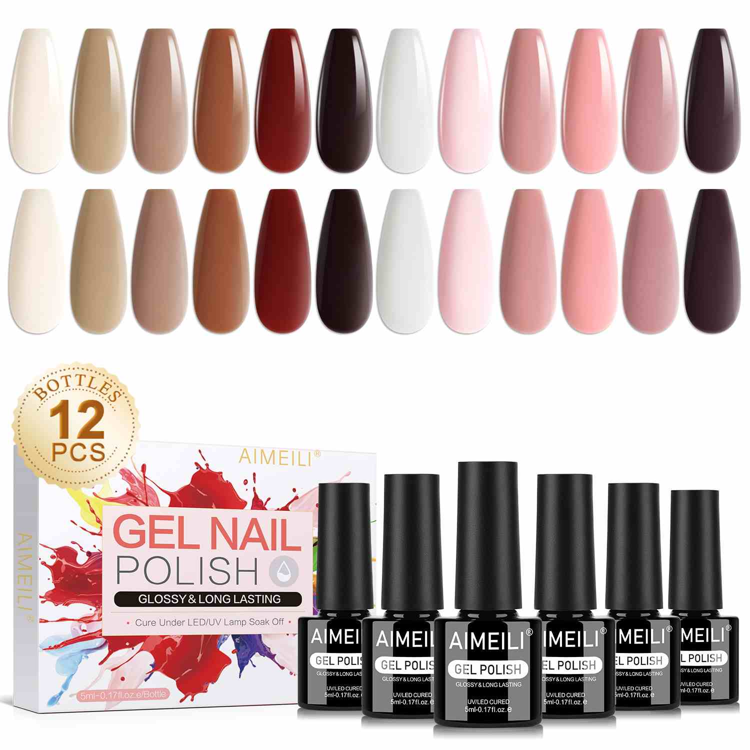AIMEILI Classic Gel Polish Set 41 – 12 Colors
