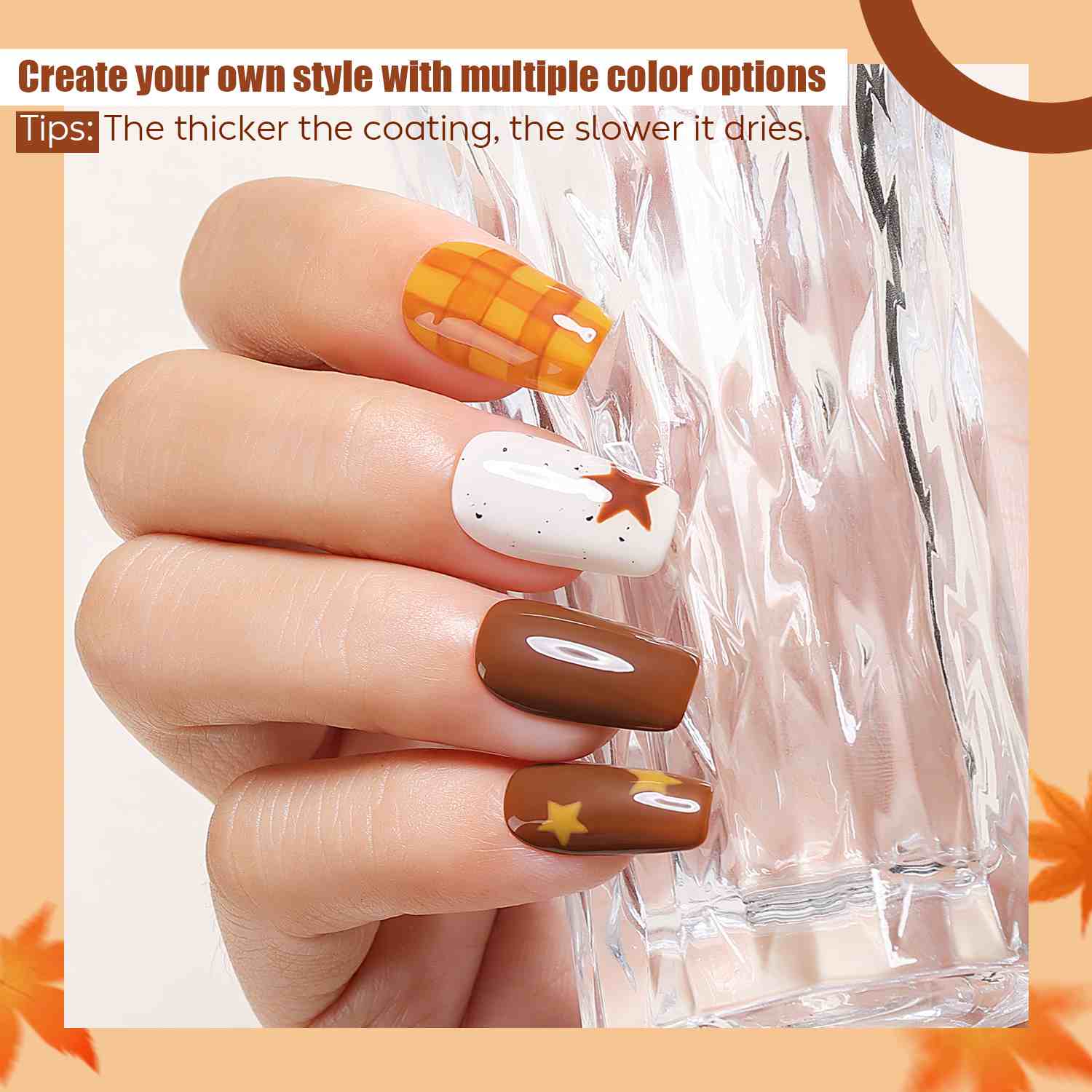 AIMEILI Pumpkin Gel Polish Set 101 – 6 Colors, Vegan &amp; Cruelty-Free