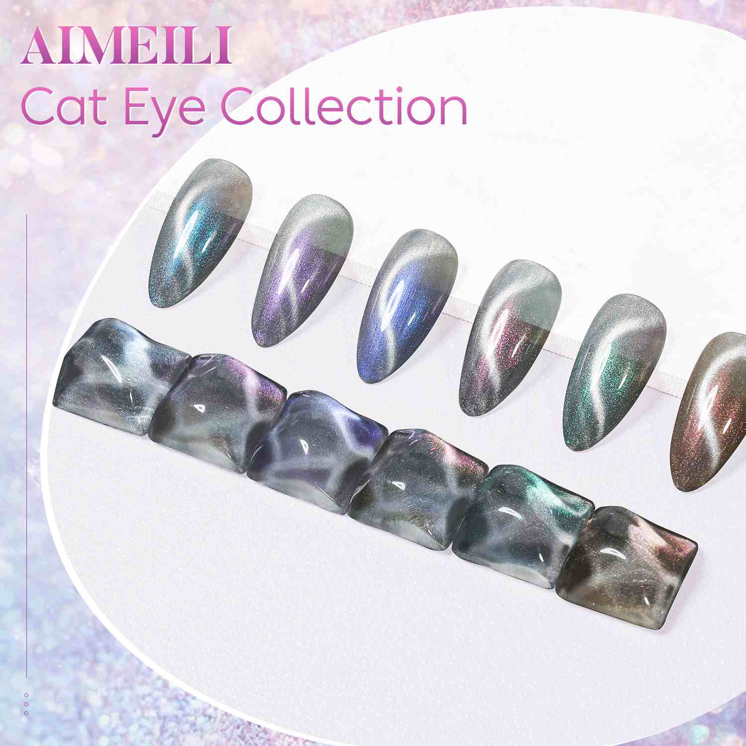 AIMEILI HEMA-Free Cat Eye Gel Polish Set 6pcs – Kit 102