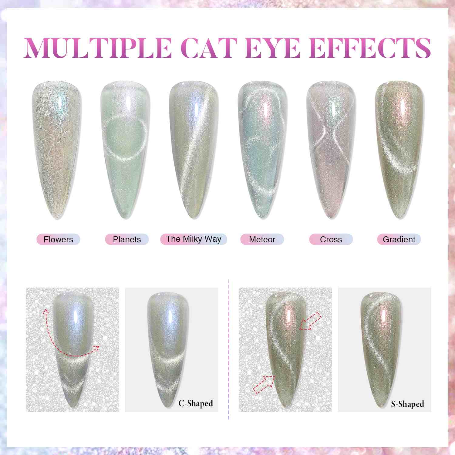 AIMEILI HEMA-Free Cat Eye Gel Polish Set 6pcs – Kit 102