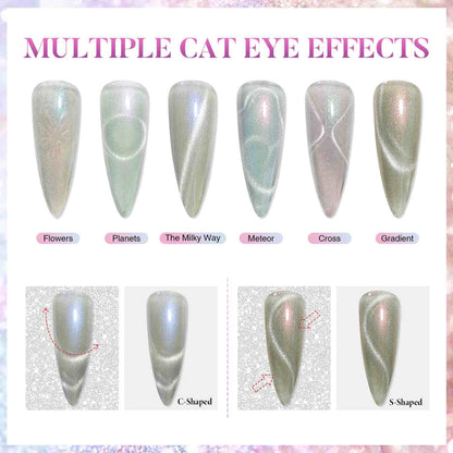 AIMEILI HEMA-Free Cat Eye Gel Polish Set 6pcs – Kit 102